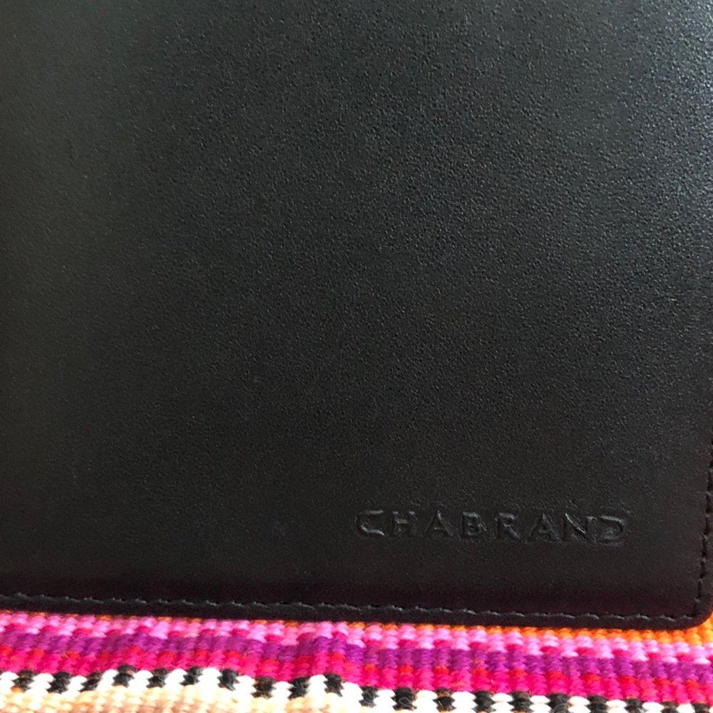 Chabrand black leather bi-fold wallet men’s NWT - Picture 5 of 7